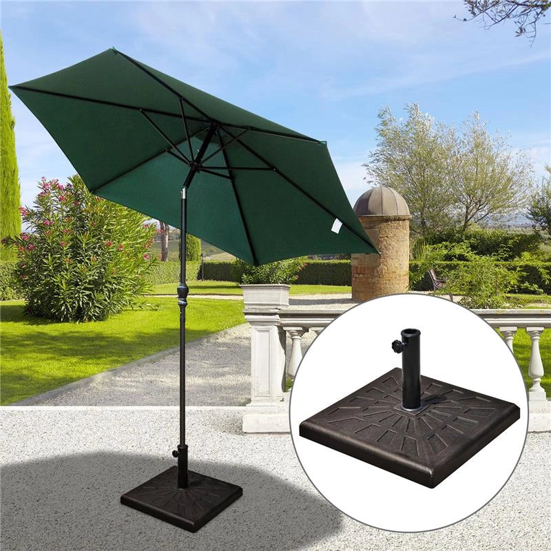 BASE PER OMBRELLONE QUADRATA DA 16,8 KG IN COLORE BRONZO