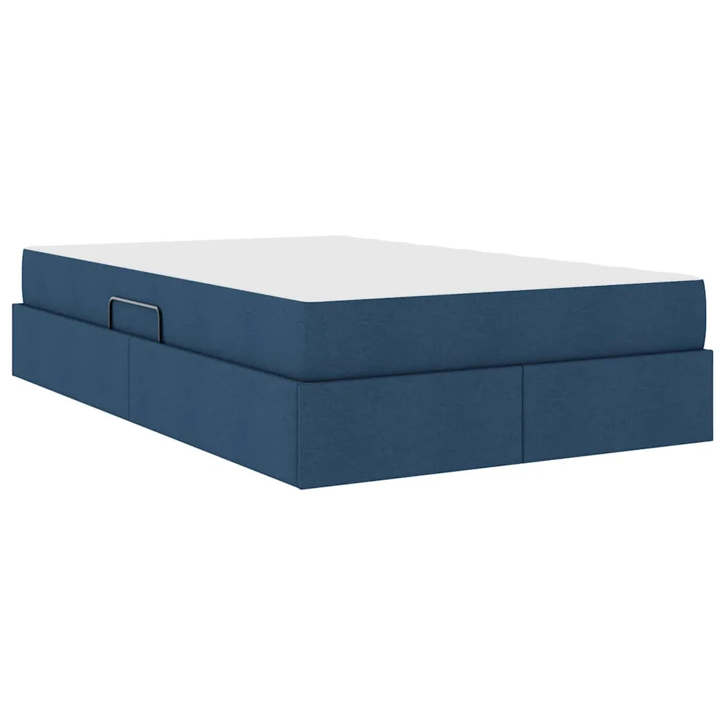 Letto con contenitore e materasso Blu 120 x 200 cm Poliestere