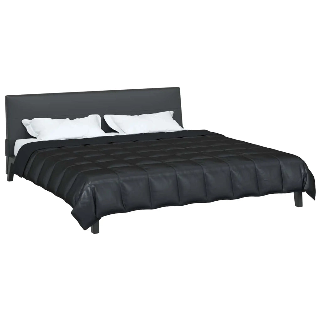 Piumone | Duvet Completo Annuale Nero 200 x 240 cm Satin e Micropile