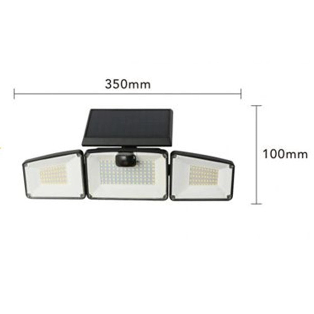 Trade Shop - Applique Solare Con Sensore Lampada Parete Led Da Esterno Ip65 Luce Fredda 6500k Ewf-07t-f -
