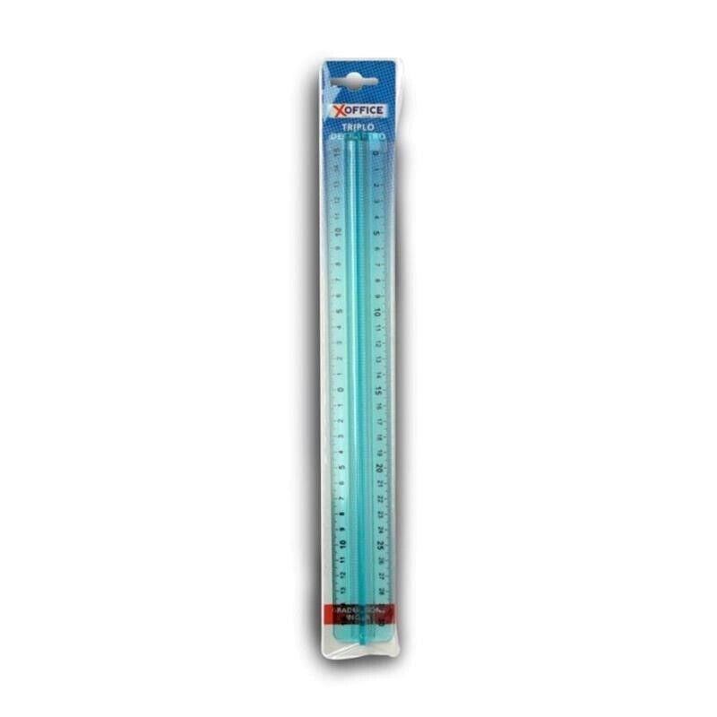 RIGHELLO DECIMETRO TRIPLO 30CM CON MANICO SCUOLA DISEGNO TECNICO