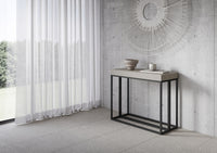 Consolle Allungabile 90-196x40x77 cm Epoca Small Premium Cashmere Telaio Antracite