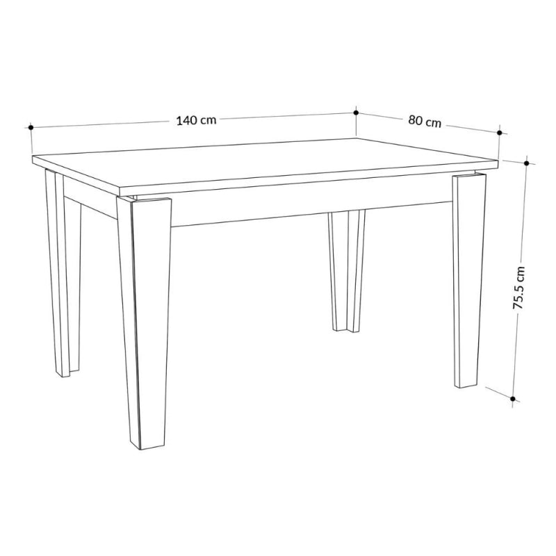 Tavolo allungabile Tolmen rovere oak 140x80 cm
