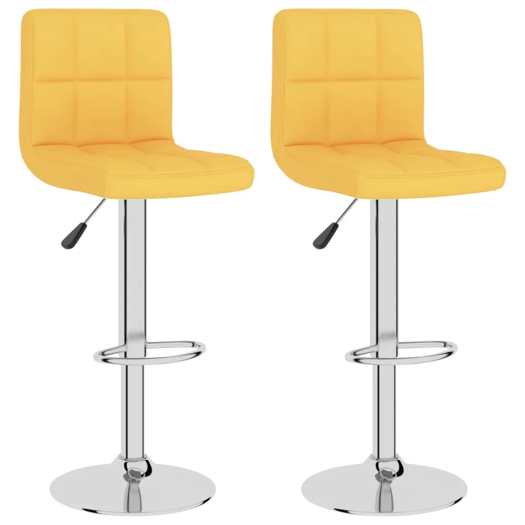 Sgabelli da Bar 2 pz Giallo Senape in Tessuto cod mxl 58433