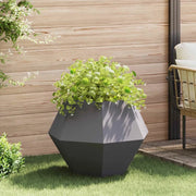 Fioriera Nero 75 x 75 x 60 cm Acciaio 884038