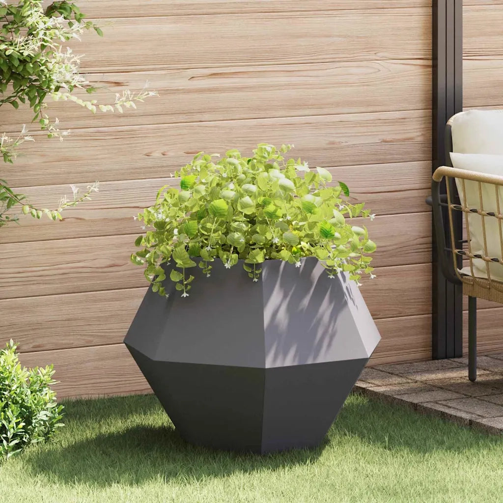Fioriera Nero 75 x 75 x 60 cm Acciaio 884038