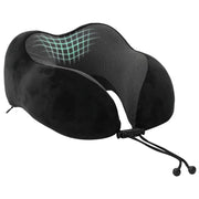 Cuscino da Viaggio per il Collo Regolabile Nero 27 x 26 x 14 cm CFW5022223