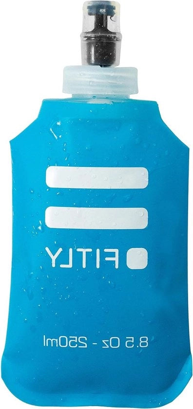 Flessa Soft Flask per idratazione | Chiude automaticamente mentre si beve | Ossidiana riutilizzabile per kit di idratazione | Ideale per corsa, camminata, ciclismo, arrampicata e attività intense (250 ml)