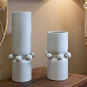 Oggettistica Tom, Complemento d'arredo, Articolo decorativo, Accessorio d'arredo, Crema, 16x16 h41 cm
