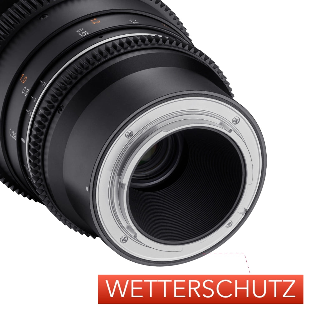 SAMYANG MF 14mm T3.1 VDSLR MK2 MFT - obiettivo ultragrandangolare veloce T3.1 per cine e video con innesto MFT, lunghezza focale fissa di 14 mm, cerchietti di messa a fuoco nero