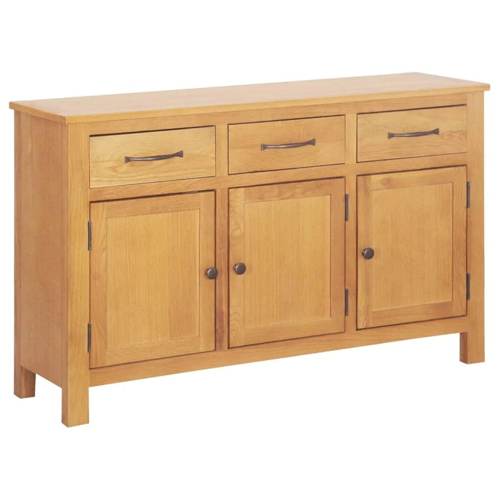 Buffet credenza mobiletto consolle mobile contenitore 112 cm legno massello di rovere 4402269