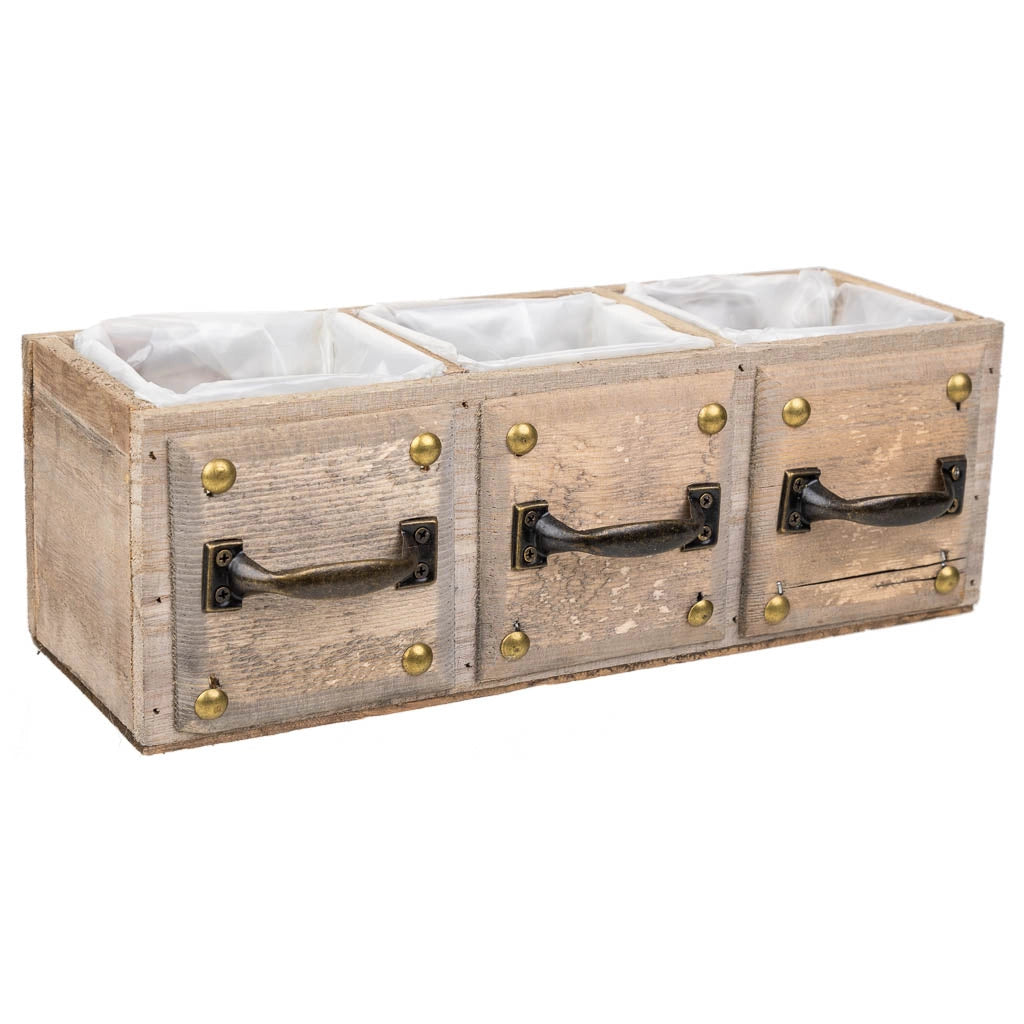 Cassetto in legno marrone 30x10x10,5h