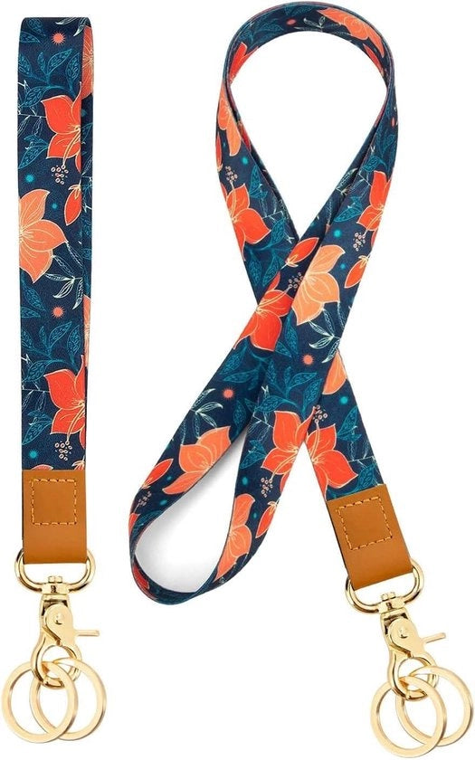 Accessorio per chiavi 3 in 1 con cinturino e bracciale per telefono cellulare e chiavi USB - Chiusura a giro - Accessorio utile per le chiavi - Portachiavi con cinturino per telefono - Design 3 in 1