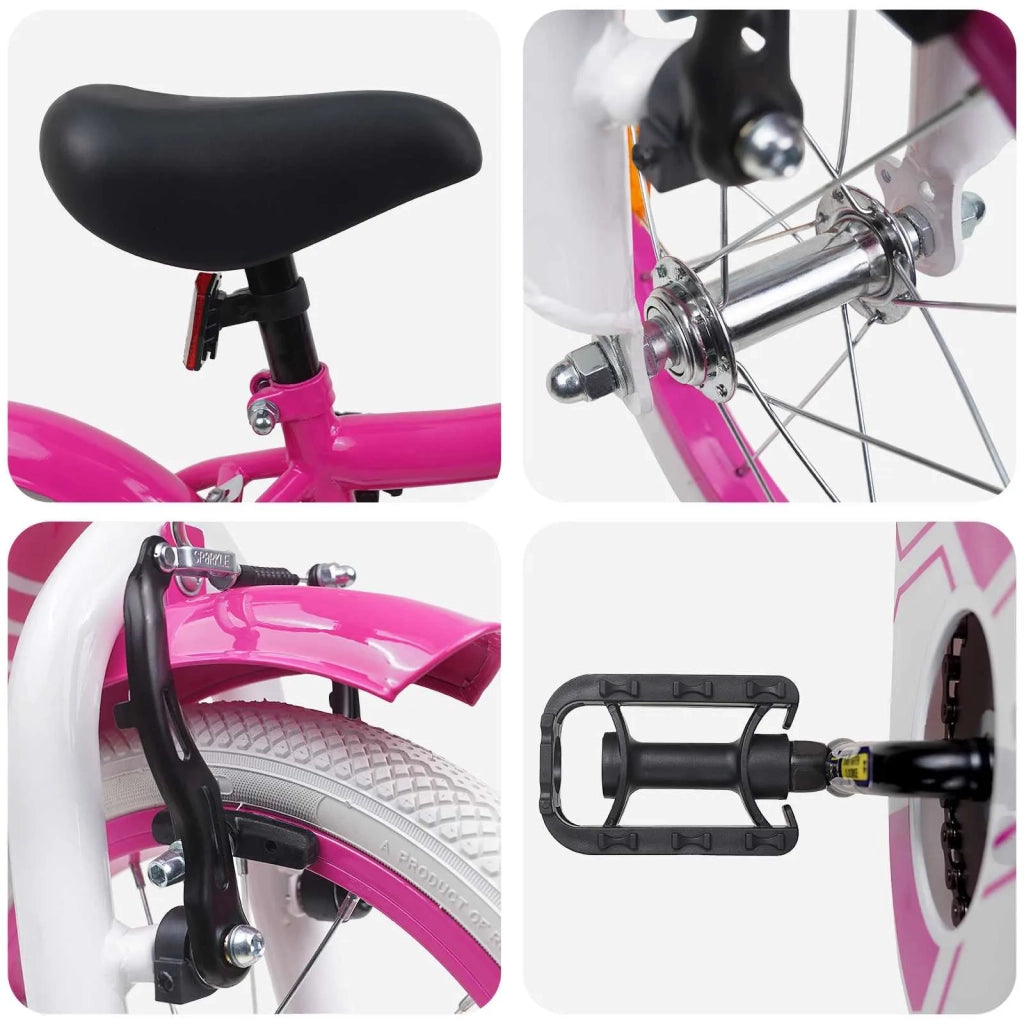 Bicicletta per Bambini 12 Pollici per bambini di 2-4 anni Rosa 42009532