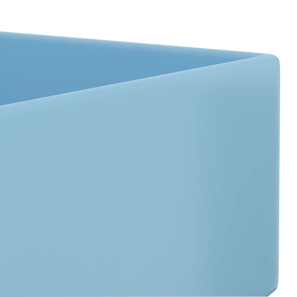 Lavandino con Troppopieno in Ceramica Azzurro 146989