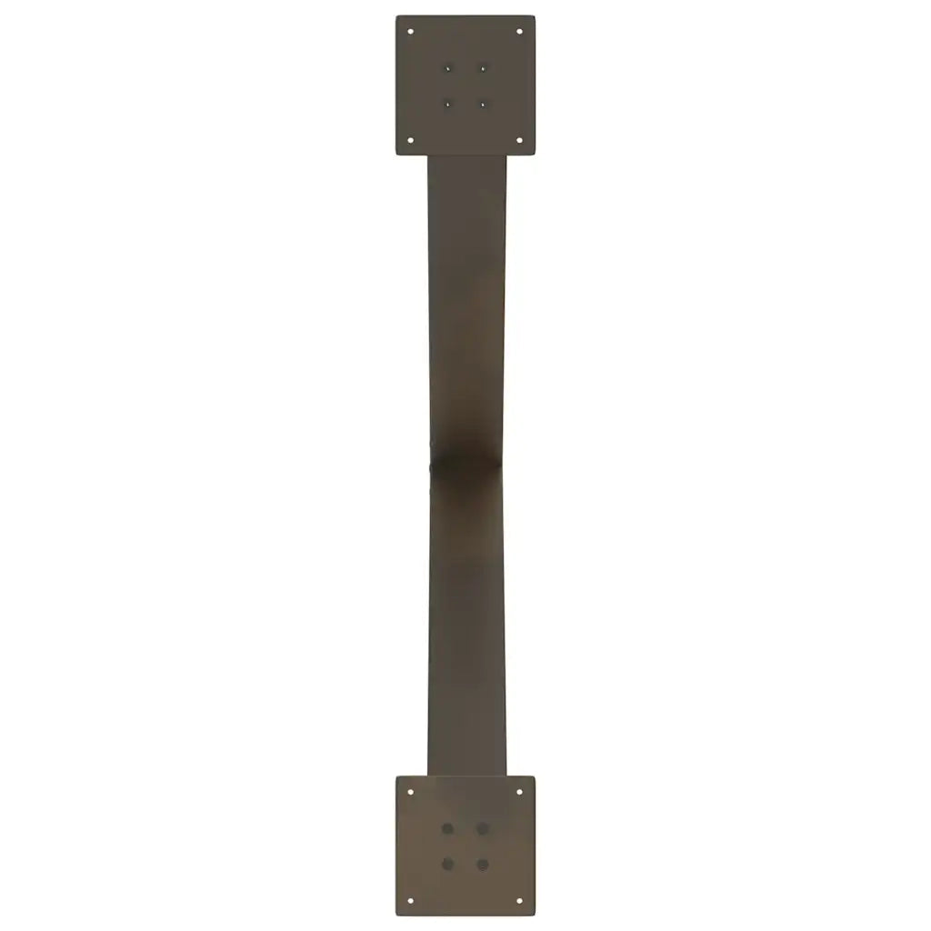 Gambe per tavolo da pranzo a forma di X 3 pz in acciaio naturale 90x(72-73) cm 4012999