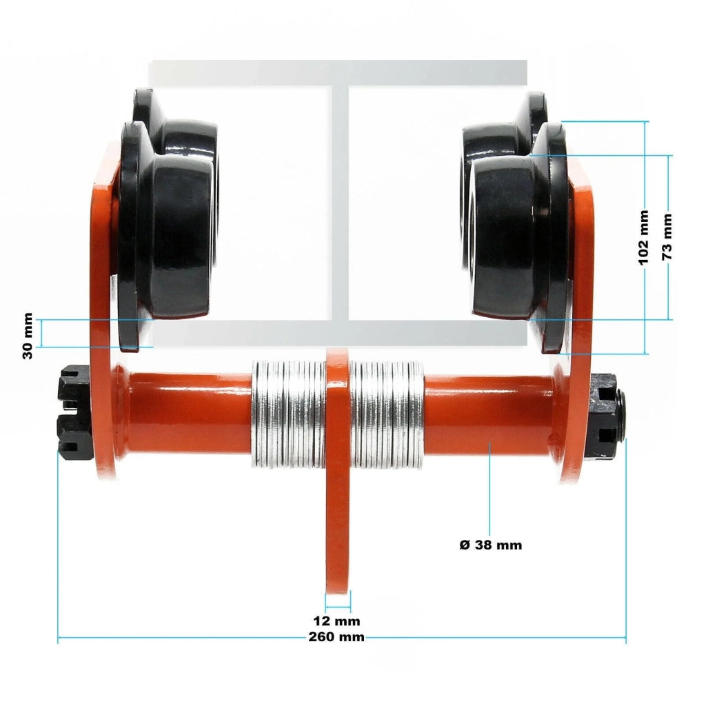 Carrello manuale regolabile HD da 2000 kg (100-125 mm) 16_0002623