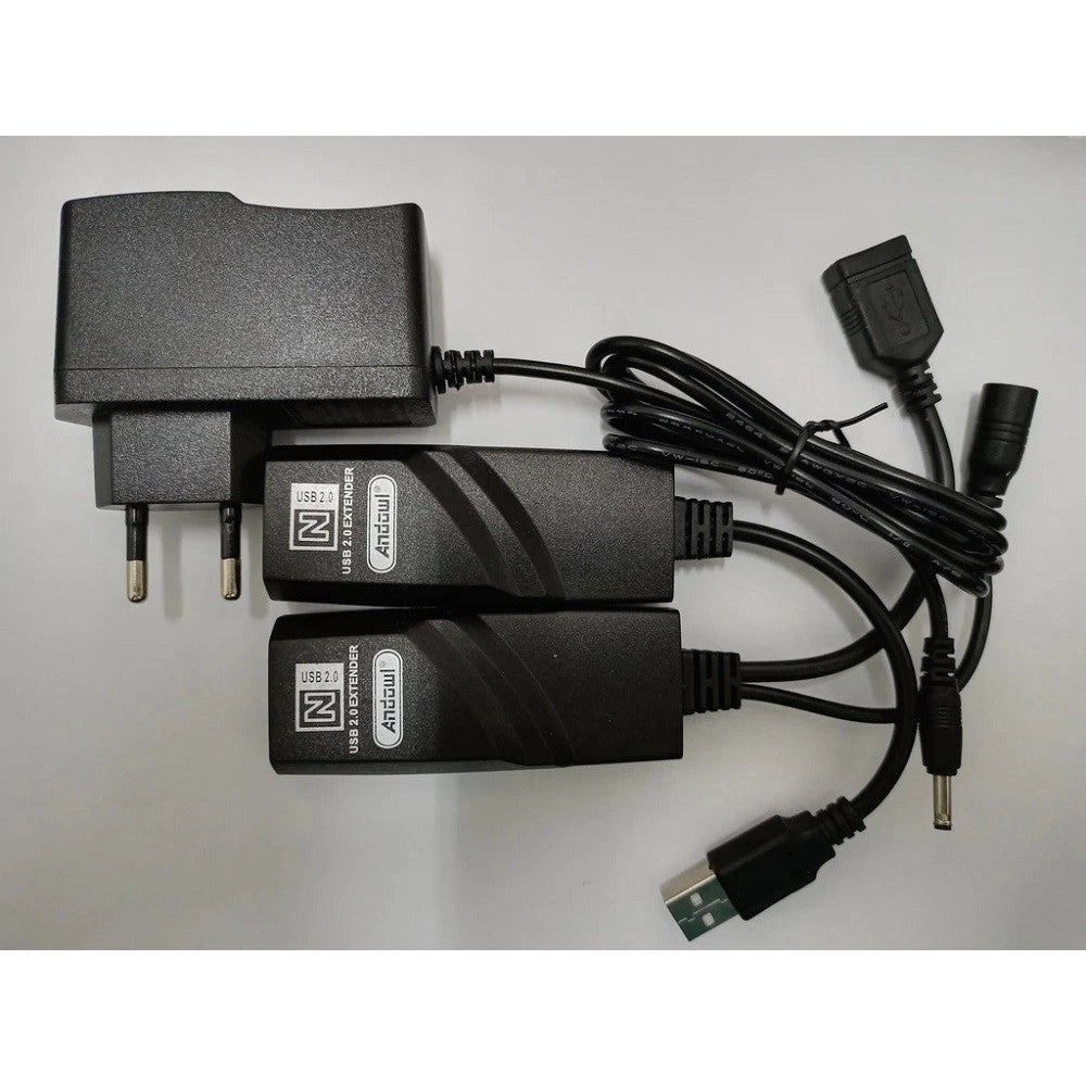 Trade Shop - Usb 2.0 Extender Rj45 2 Posizioni Estensione Fino A 100m Velocità 480mbps Q-u102 -