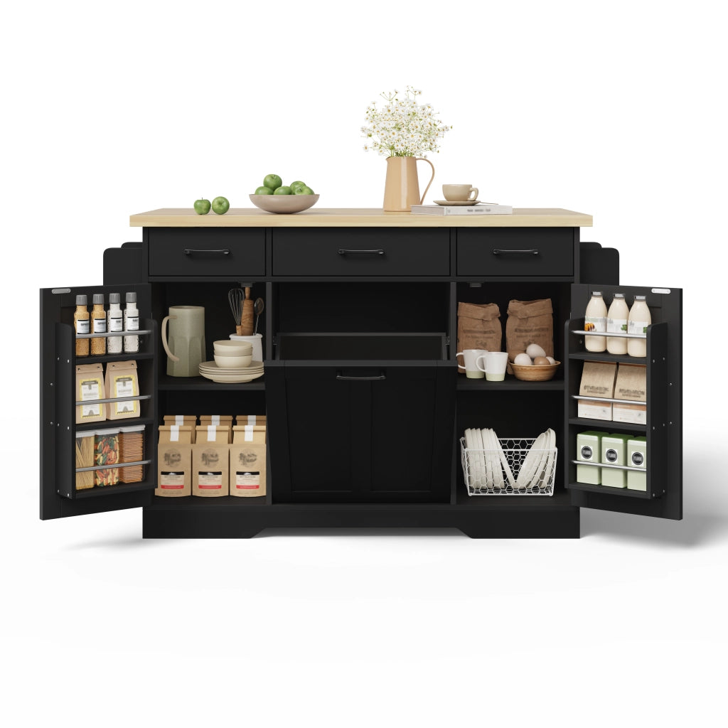 Isola Cucina Mobile con Piano Ribaltabile e Cassetto ¨C MINIMAL ¨C Bianco, 120x45x87 cm