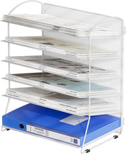 Organizzatore da scrivania con 6 strati per ufficio - Bianco