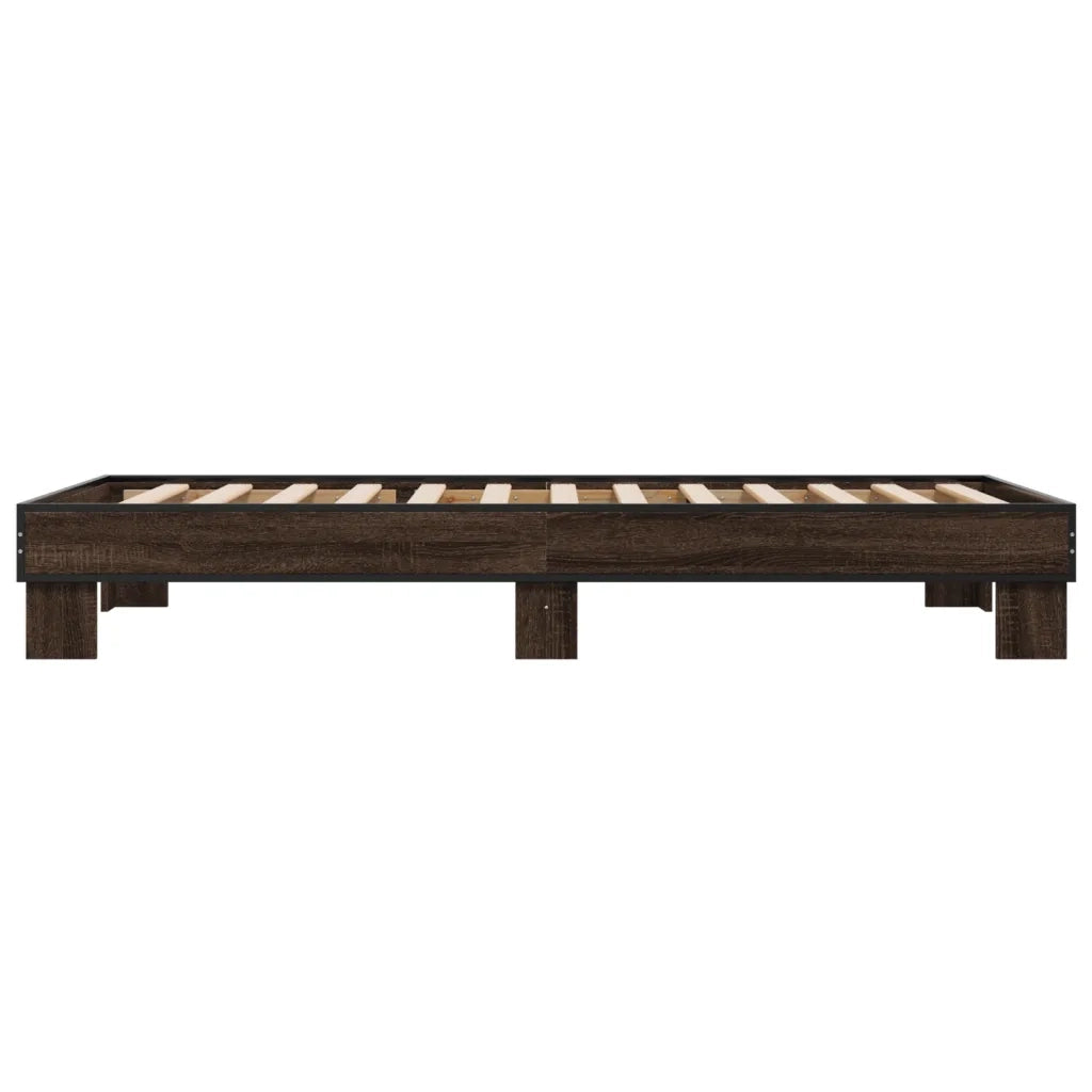 Giroletto Rovere Marrone 90x190 cm Legno Multistrato e Metallo