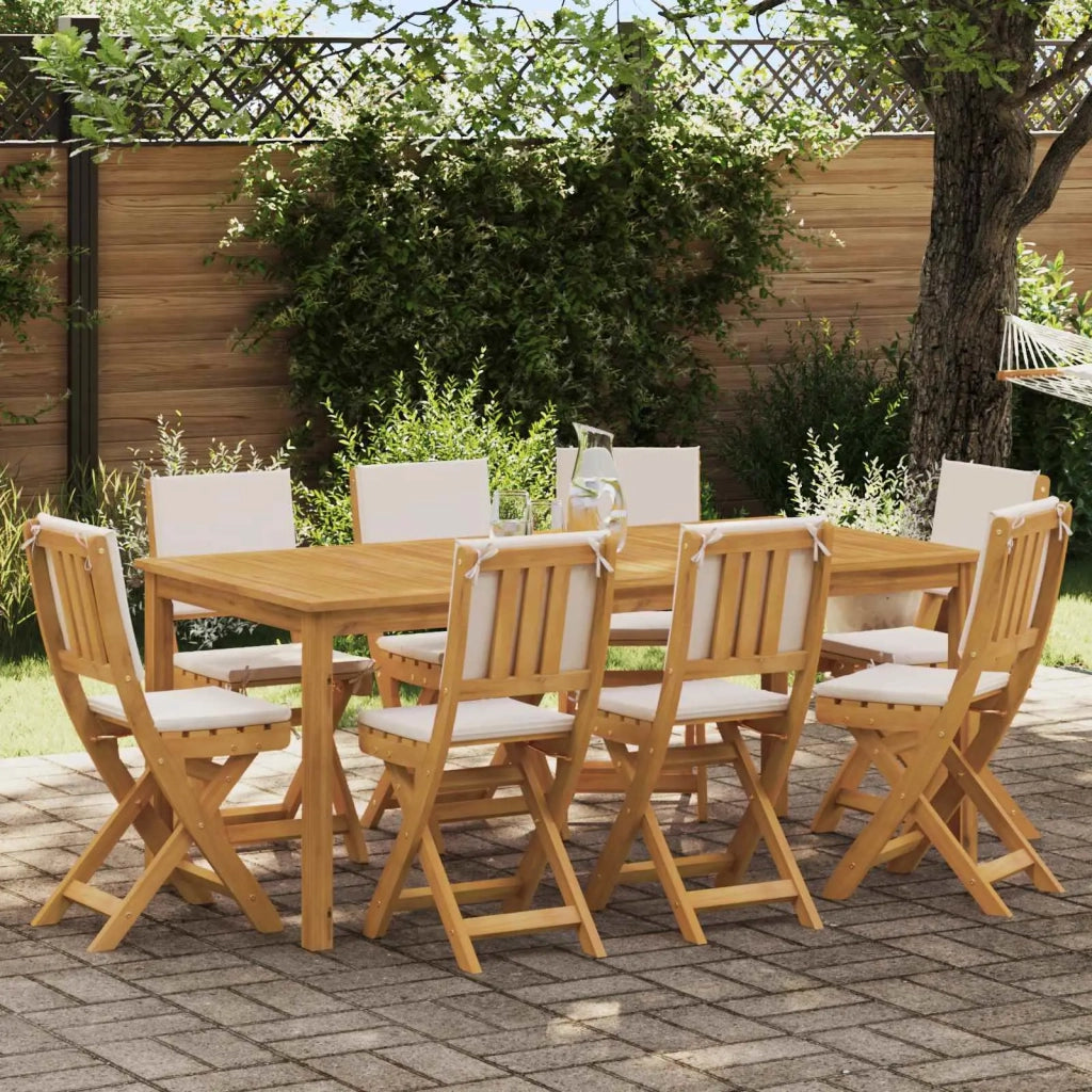 Sedie Bistro da Giardino 8 pcs Bianco Crema 38 x 46 x 85 cm 3416294