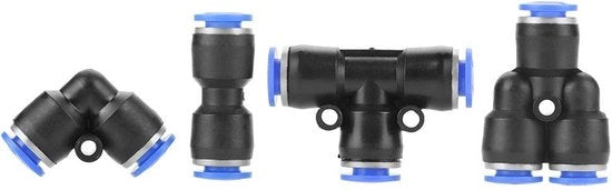40 pezzi di Fittingi pneumatici rapida 1/4 '' Kit di connessione Y Unione gomito T Unione retta.