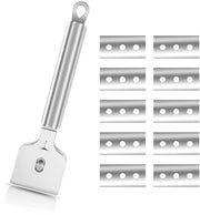 Schraper a stantuffo ceramico - Ideale per cucinare e cuocere - Materiale duraturo - Argento - Facile da usare - Incluso