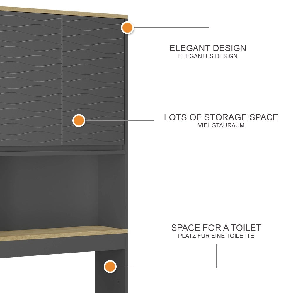 Vicco Mobiletto da toilette Antracite 60 x 163 cm
