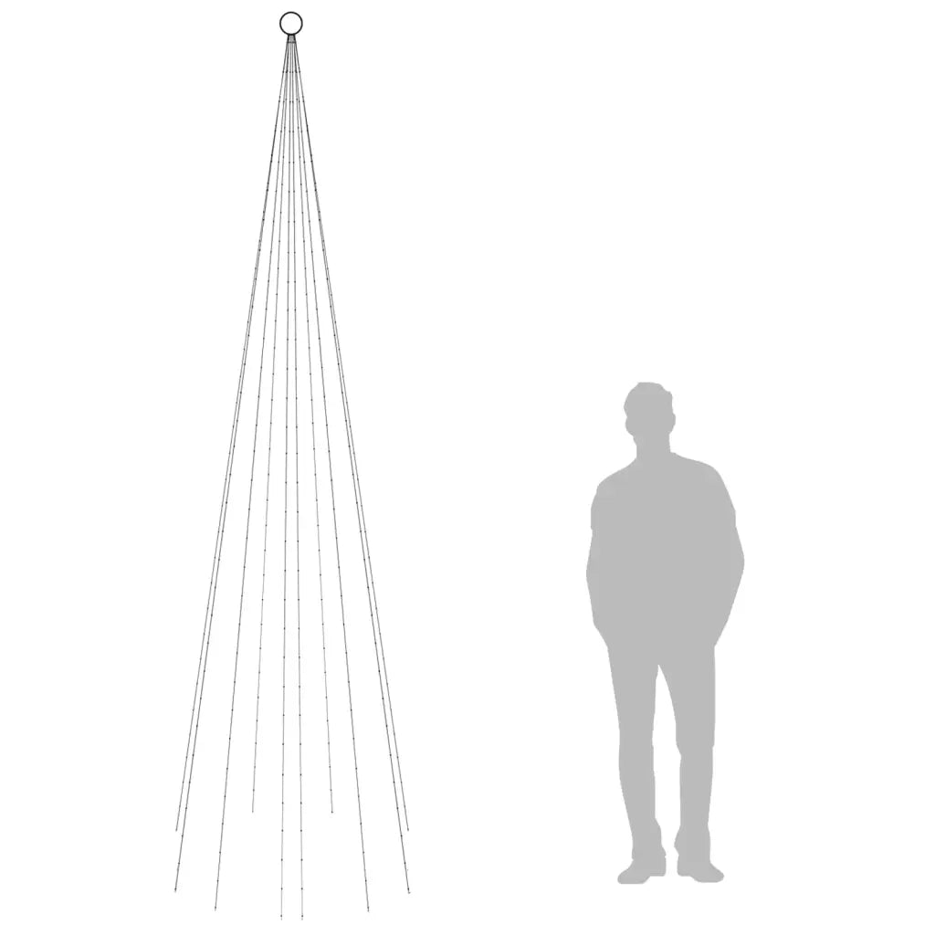 Albero di Natale Pennone Blu 310 LED 300 cm 343524
