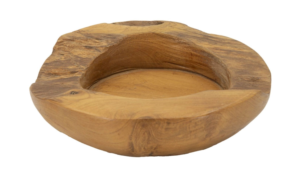 S/TASCHE ERUSI IN TEAK RIC. CM Ø 20X6  (PEZZI UNICI - NON RIP. IN SERIE)