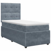 Letto box spring con materasso Grigio Scuro Singolo Velluto 3454712