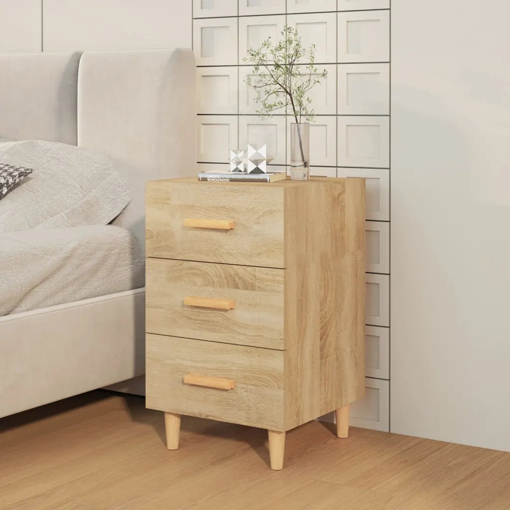 Comodino | Armadio da Notte | Mobiletto da notte Rovere Sonoma 40x40x66 cm in Legno Multistrato
