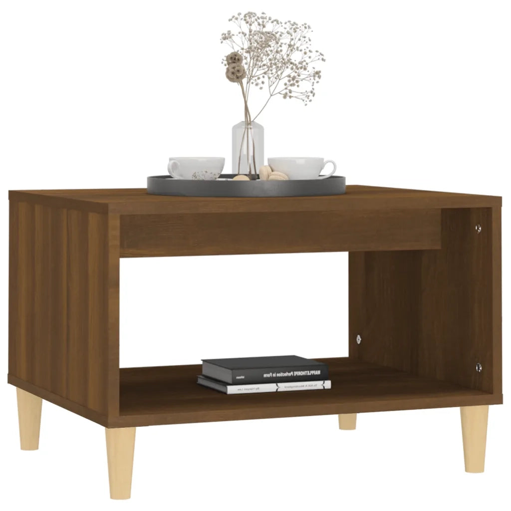 Tavolino da Salotto Rovere Marrone 60x50x40cm Legno Multistrato 817521