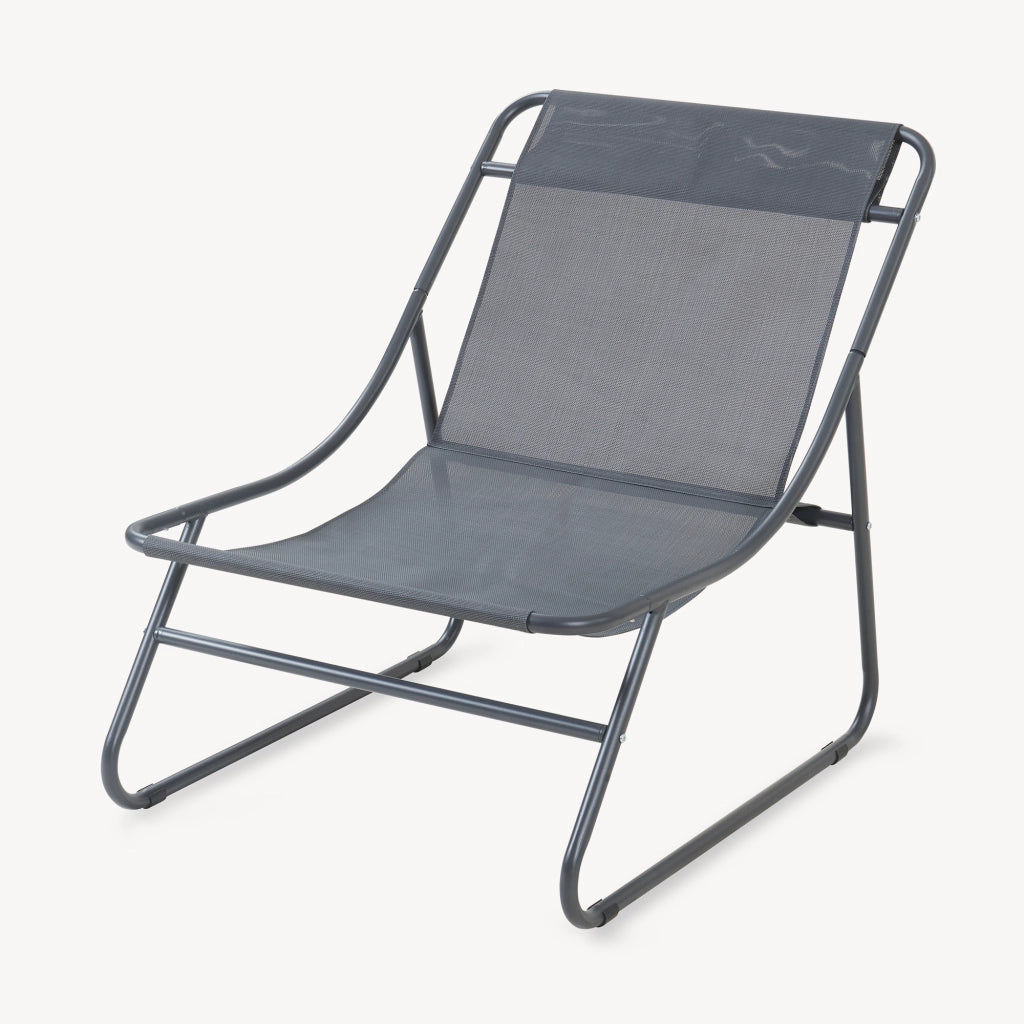 Set Salottino Malmö di 3 Mobili da Giardino con 2 Poltrone e Tavolino Rotondo - Grigio Scuro casa.pro