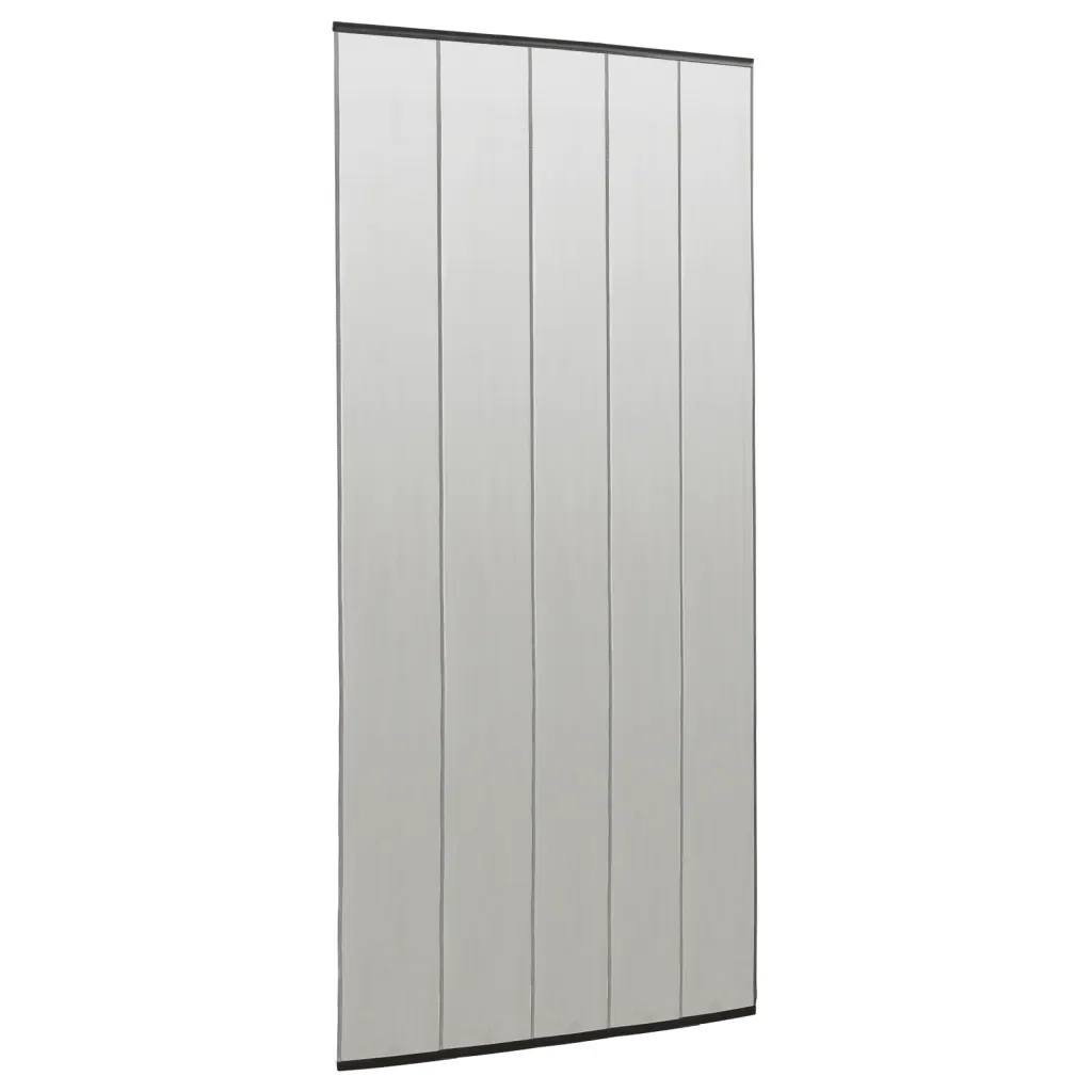 Zanzariera per Porta con 5 Sezioni a Rete Nera 120x240 cm cod mxl 54560