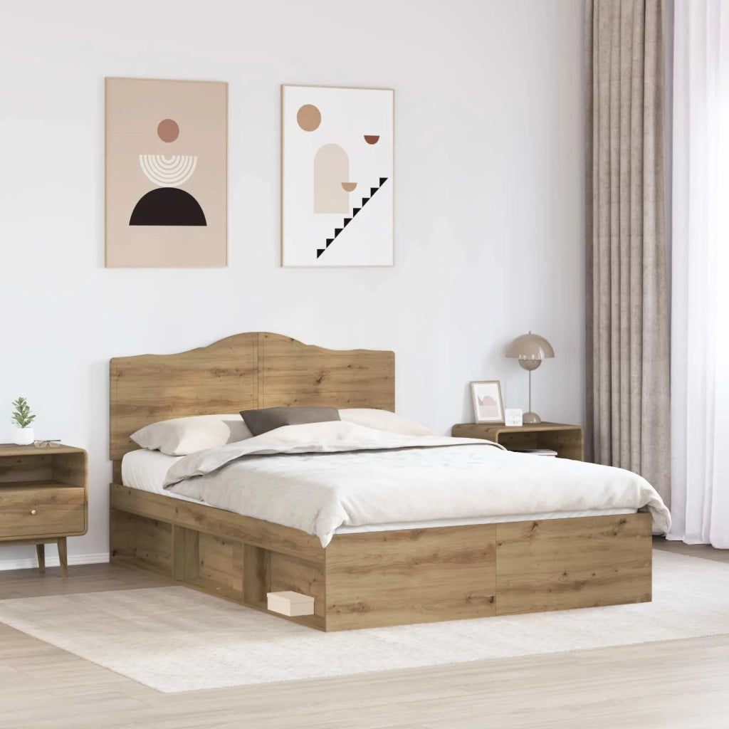Struttura del letto Rovere Artigianale 140 x 190 cm 3413316