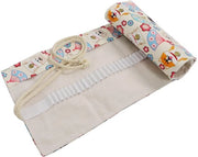 Tas per artisti con contenitore 48 fessure - Panno in canapa duraturo - Etui - Lavabile - Ripiegabile - Protezione efficace per il punto della penna