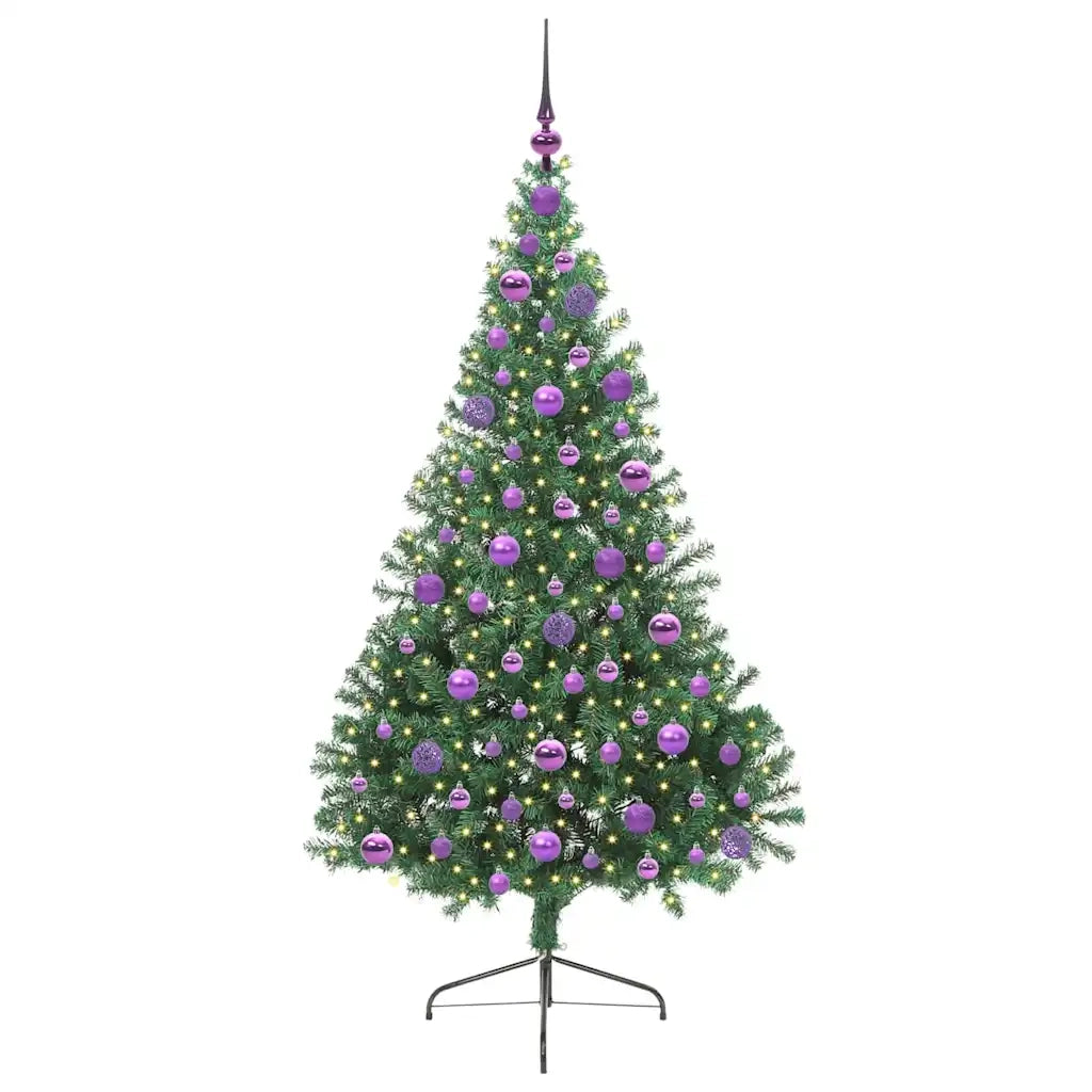 Albero di Natale | Decorazioni natalizie artificiale con luci integrate Verde 180 cm