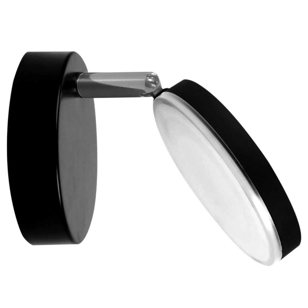 Applique orientabile LED 5W 3000K IP20 nera Capri Polux