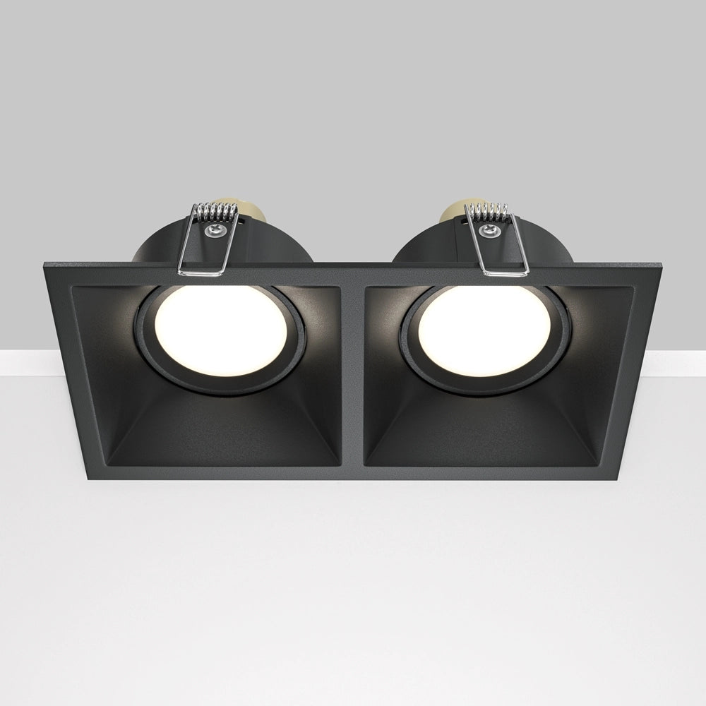 Faretto incasso soffitto Maytoni DOT rettangolare 2xGU10 nero