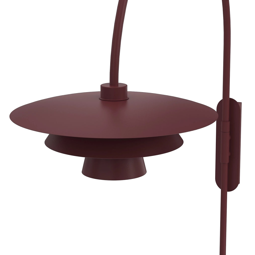 Applique decorativa Plato Luminex bordeaux metallo 1xE27