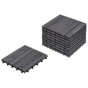 Pavimento in legno di acacia certificato grigio per esterni con base in plastica resistente all'acqua
