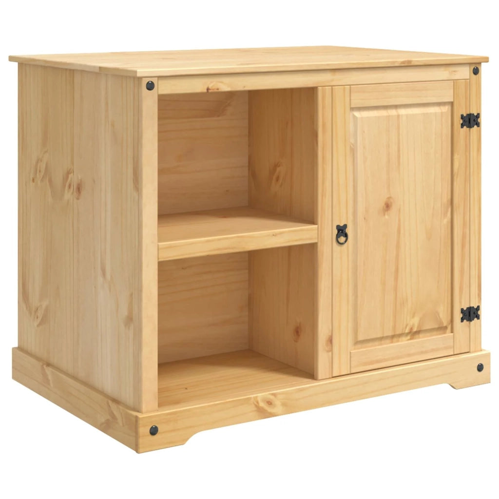 Set isola da cucina con porta 3 pcs Cera di Miele Pino Massello