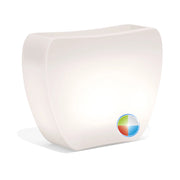 Vaso moderno luminoso Doppio Verso 100x31 H 80 colore Led Multicolor Batteria Solare mod. Heart Led