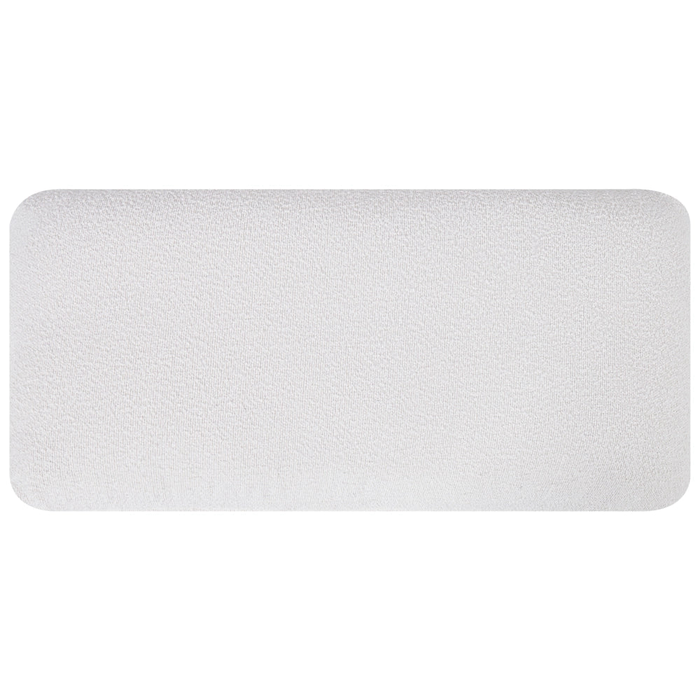 Divano a 3 posti in tessuto bouclè bianco con schienale imbottito elegante moderno minimalista