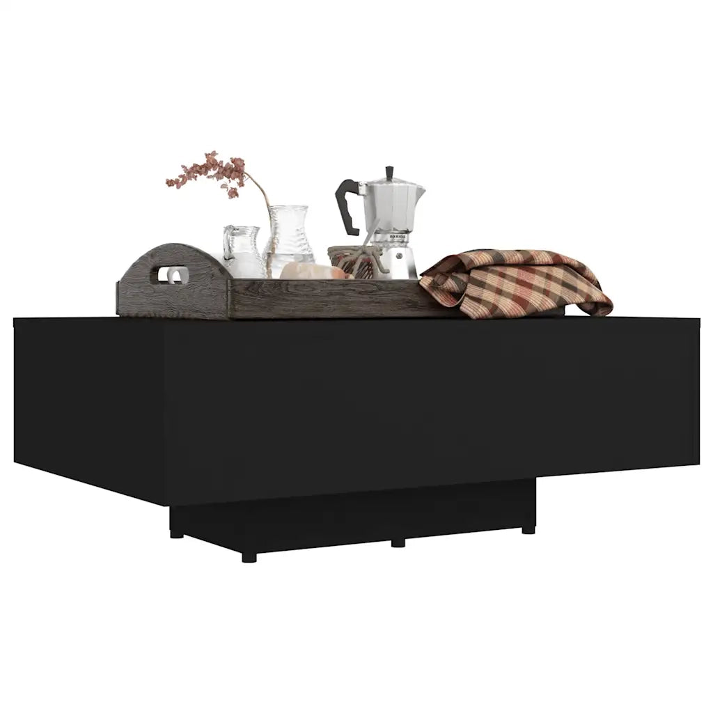 Tavolino da salotto | Tavolino da caff¨¨ | Tavolino da Soggiorno Nero 85x55x31 cm in Legno Multistrato