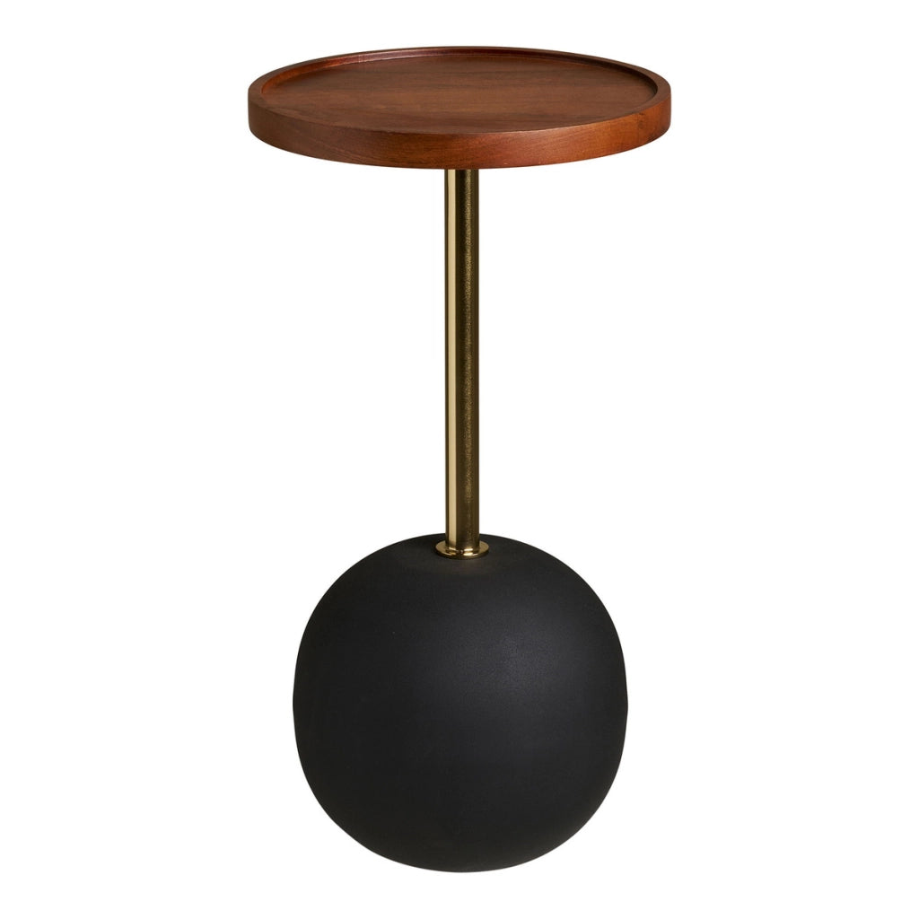 Tavolino Sirone, Nero, Legno, 30x30x56 cm