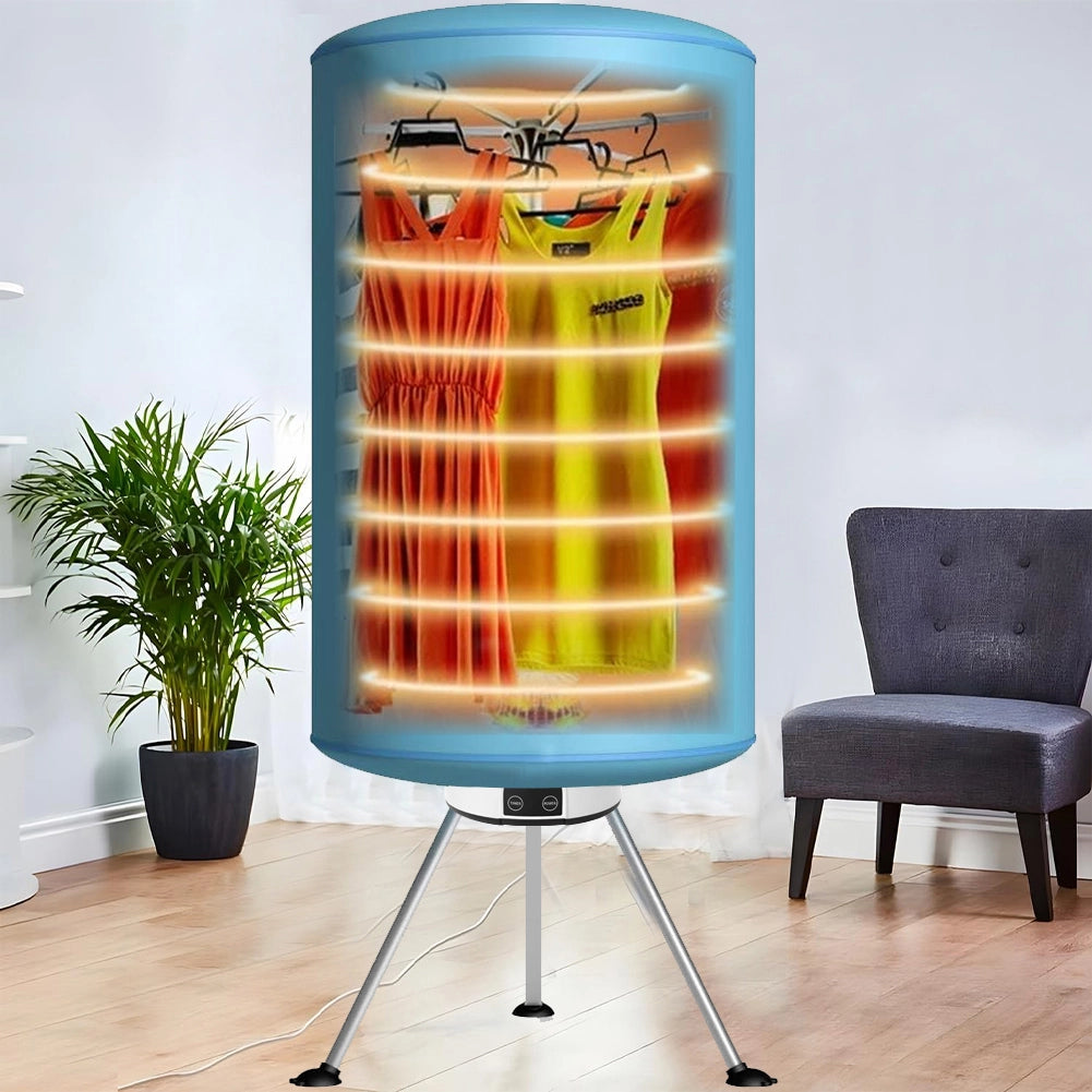 Asciugabiancheria Elettrico a Pallone con Telecomando e Display 1000W Aria Calda