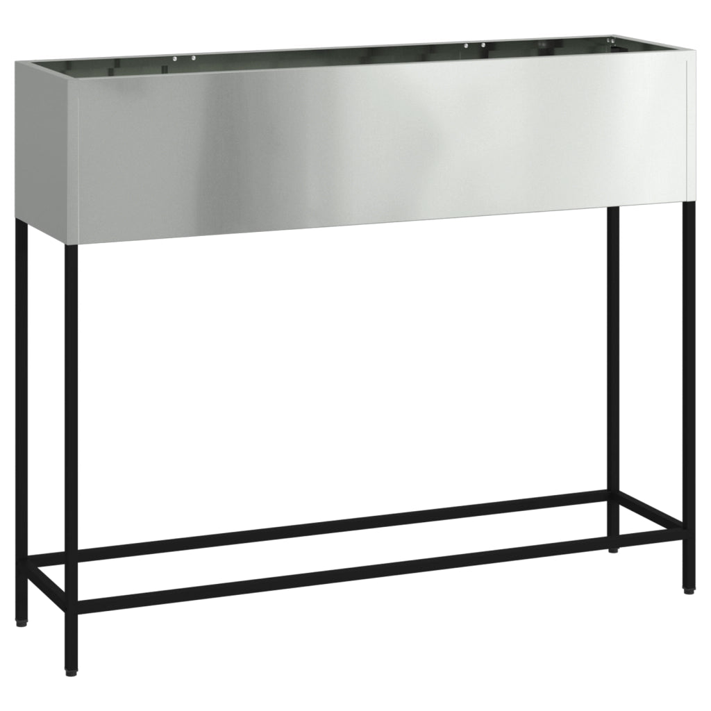 Fioriera alzata 100x26x82 cm Acciaio Zincato